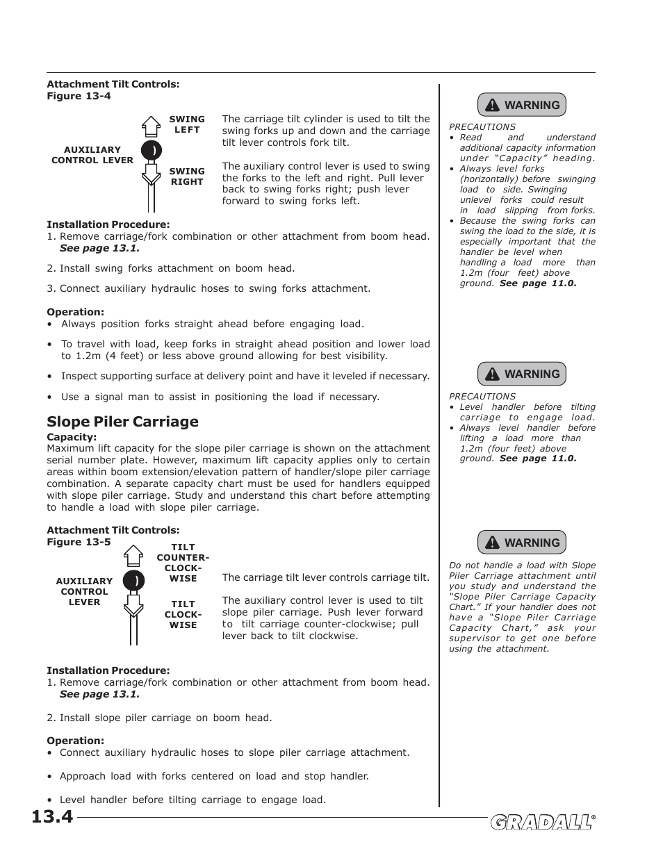 Slope piler carriage | JLG G6-42A Operator Manual User Manual | Page 40 / 58