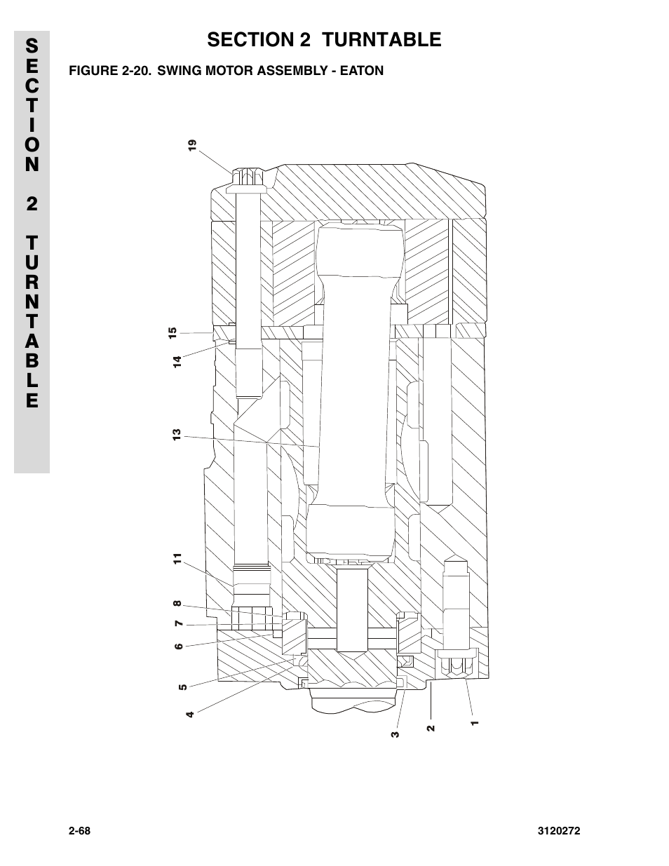 Figure 2-20. swing motor assembly - eaton | JLG 80H ANSI Parts Manual User Manual | Page 158 / 548