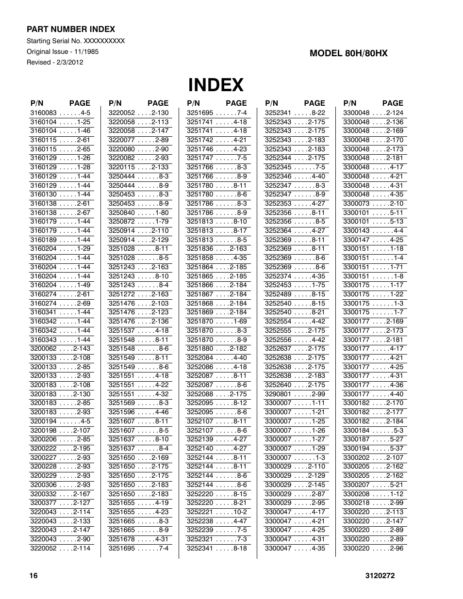 Index | JLG 80H ANSI Parts Manual User Manual | Page 528 / 548