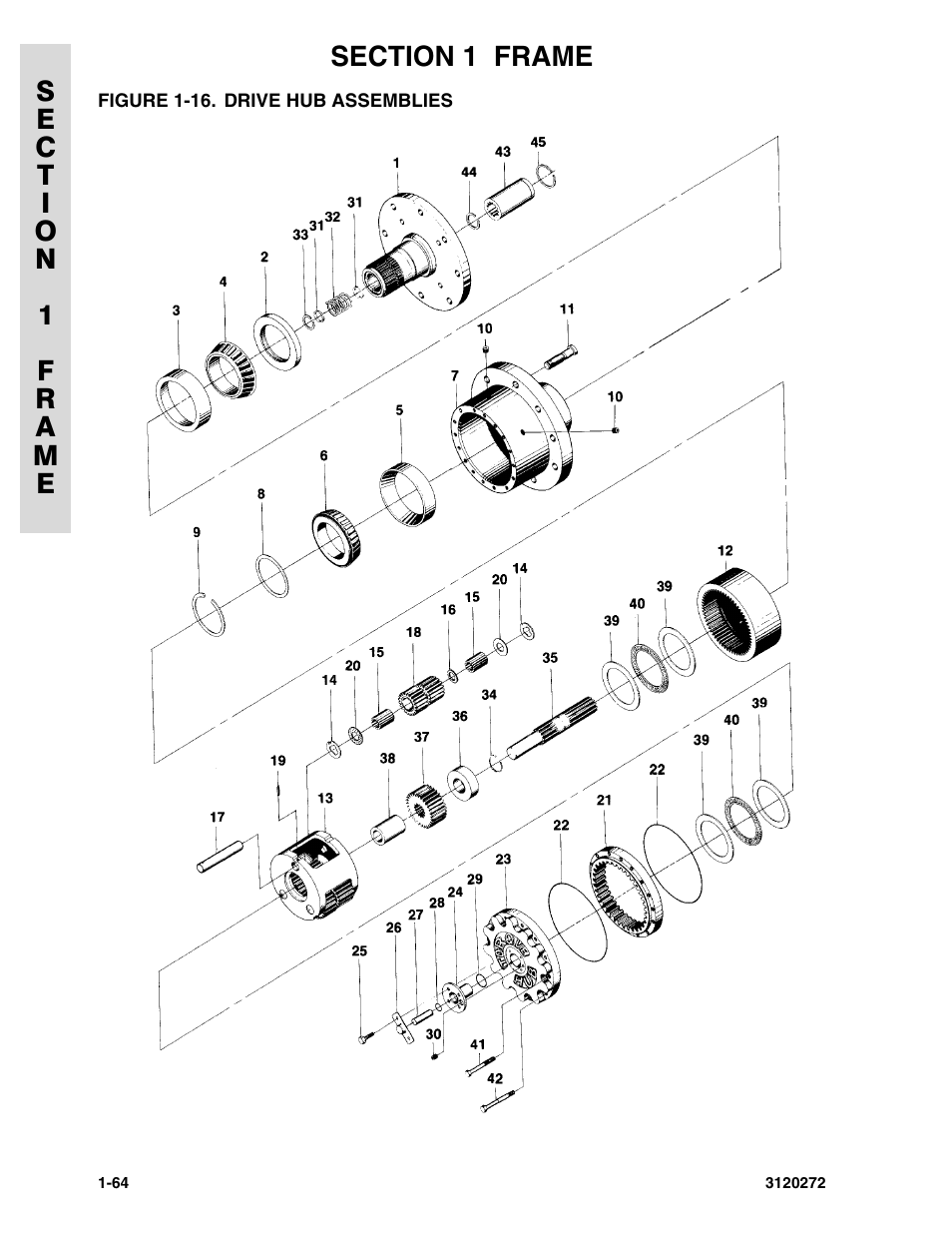 Figure 1-16. drive hub assemblies | JLG 80H ANSI Parts Manual User Manual | Page 72 / 548