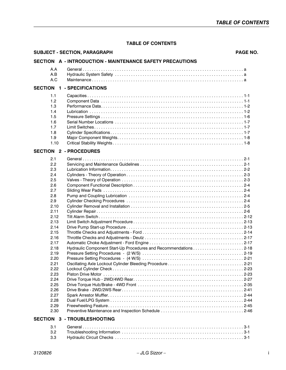 JLG 40RTS Service Manual User Manual | Page 5 / 84