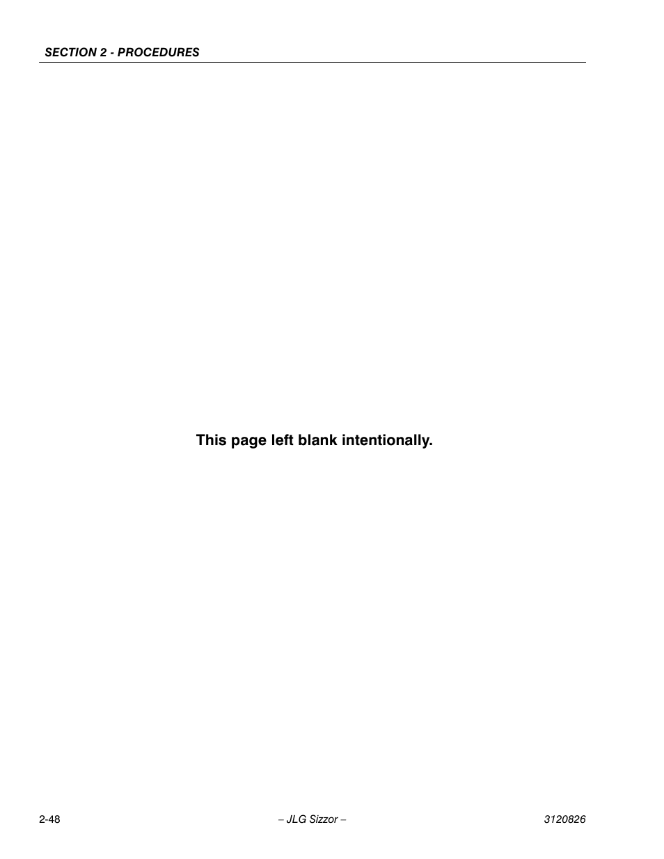 This page left blank intentionally | JLG 40RTS Service Manual User Manual | Page 64 / 84