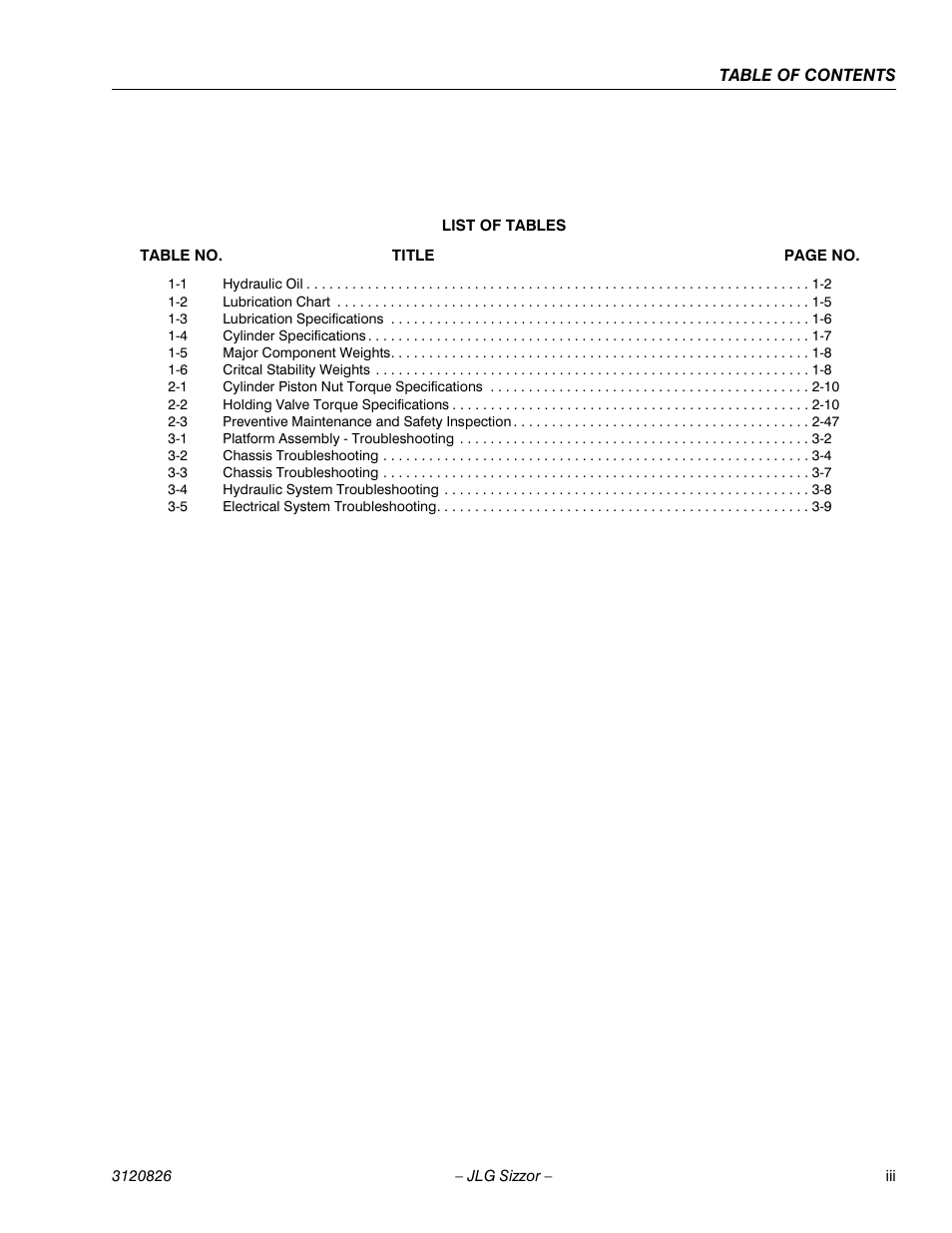JLG 40RTS Service Manual User Manual | Page 7 / 84