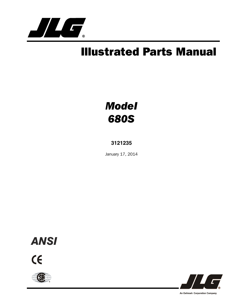 JLG 680S Parts Manual User Manual | 272 pages