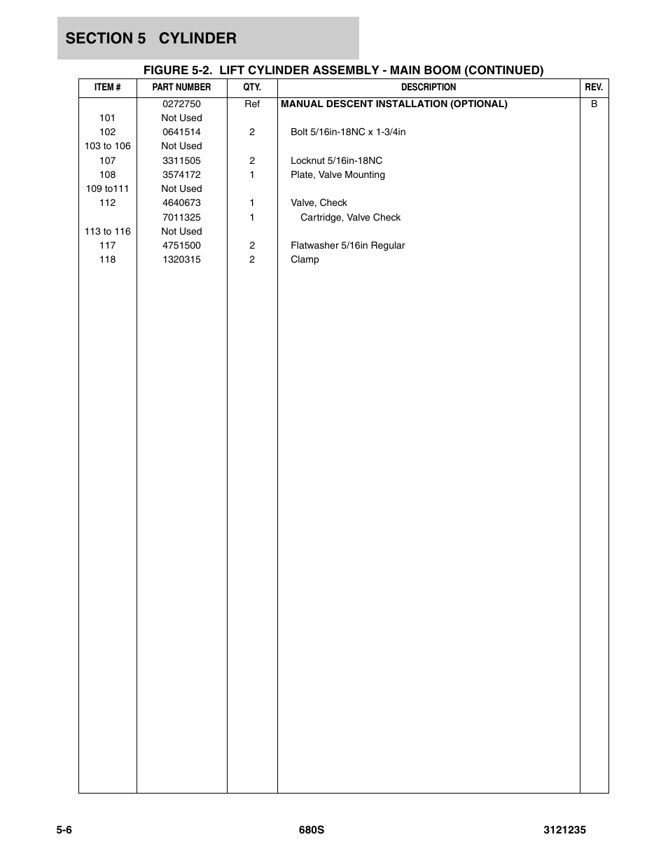 JLG 680S Parts Manual User Manual | Page 184 / 272