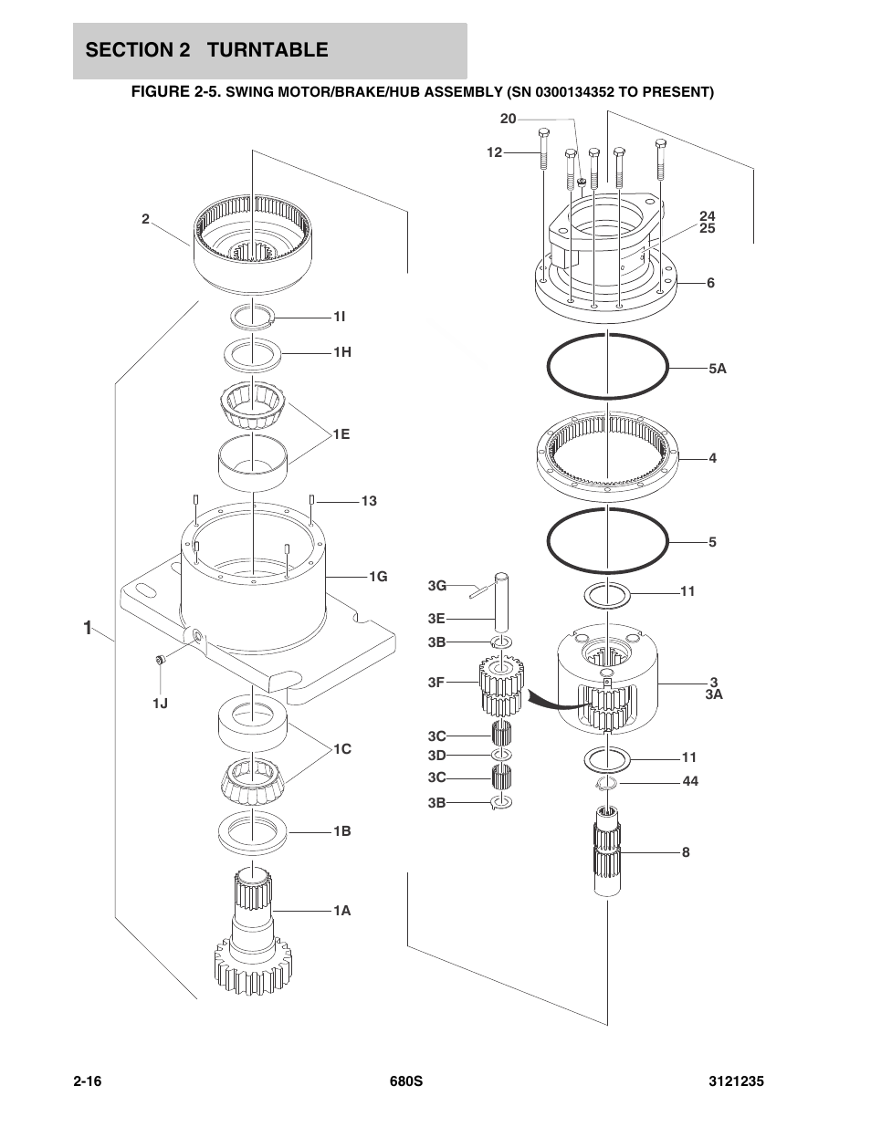 Swing motor/br | JLG 680S Parts Manual User Manual | Page 54 / 272