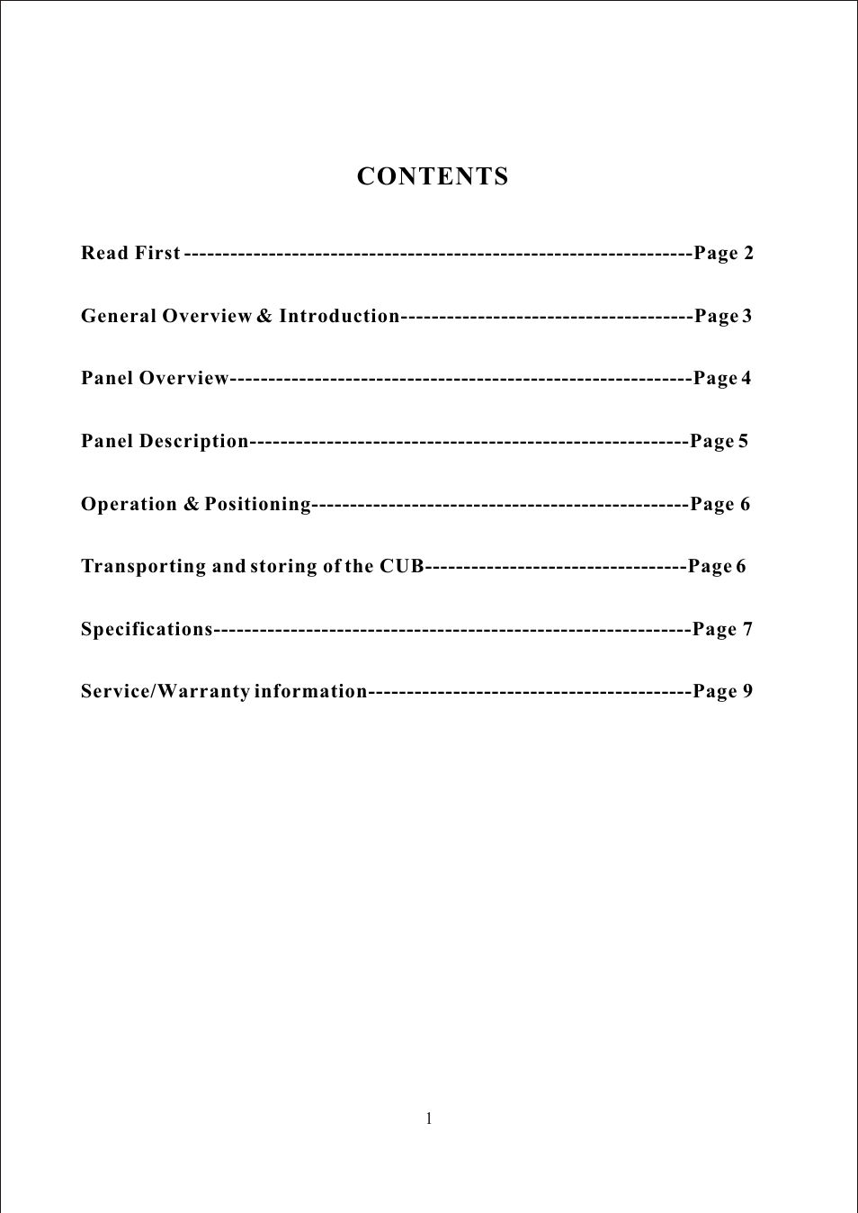 American Acoustic Development THE CUB CUB AG-100 User Manual | Page 2 / 11