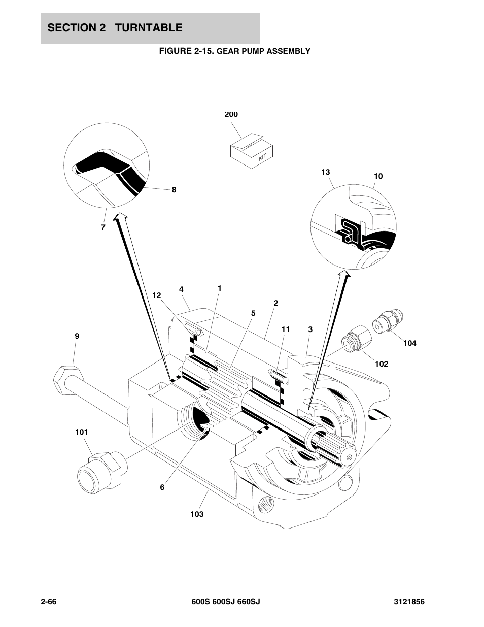 Figure 2-15. gear pump assembly | JLG 660SJ Parts Manual User Manual | Page 128 / 310