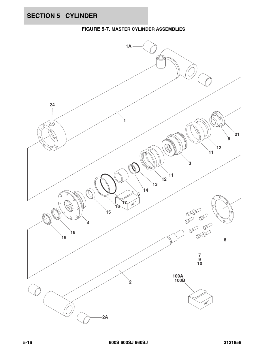 Figure 5-7. master cylinder assemblies | JLG 660SJ Parts Manual User Manual | Page 228 / 310