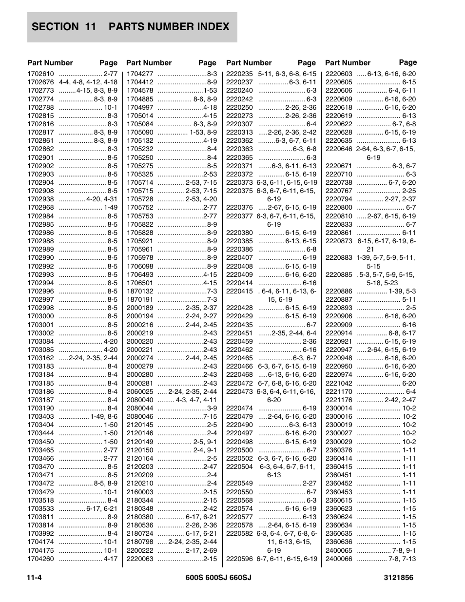 JLG 660SJ Parts Manual User Manual | Page 300 / 310