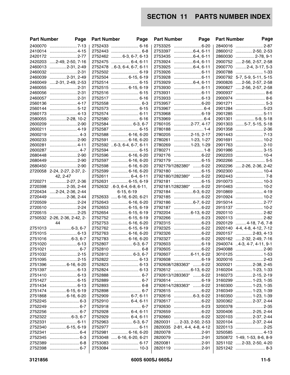 JLG 660SJ Parts Manual User Manual | Page 301 / 310