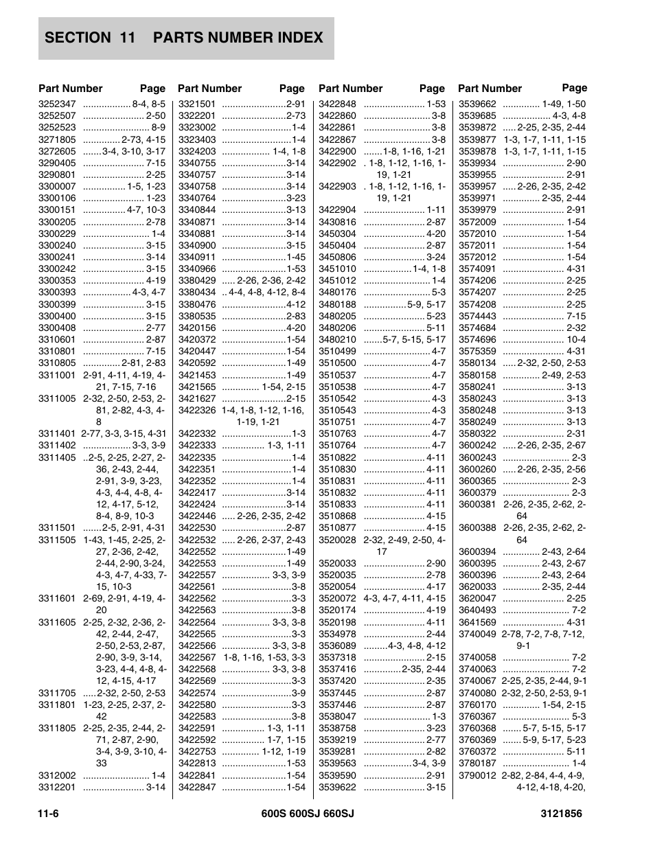 JLG 660SJ Parts Manual User Manual | Page 302 / 310