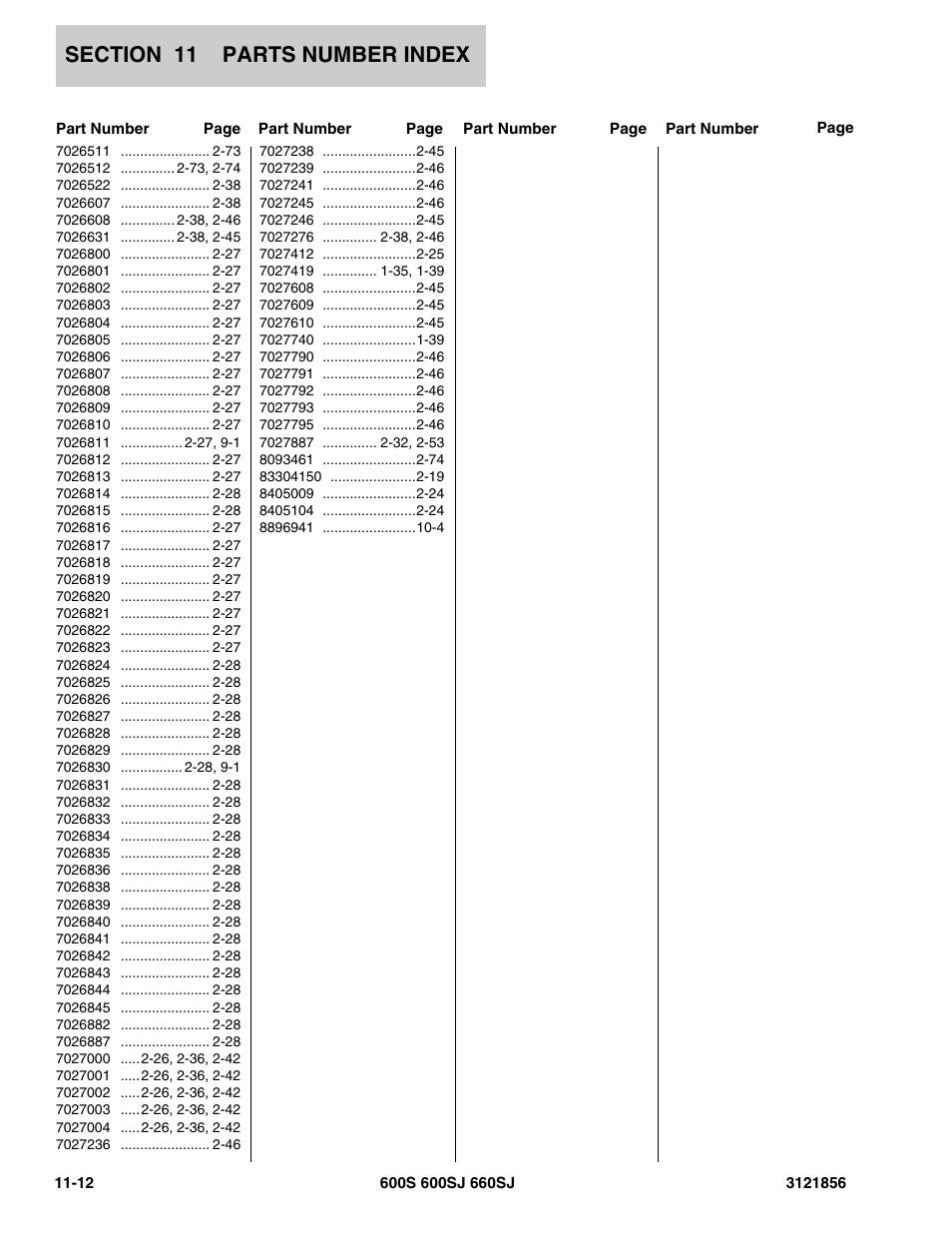 JLG 660SJ Parts Manual User Manual | Page 308 / 310