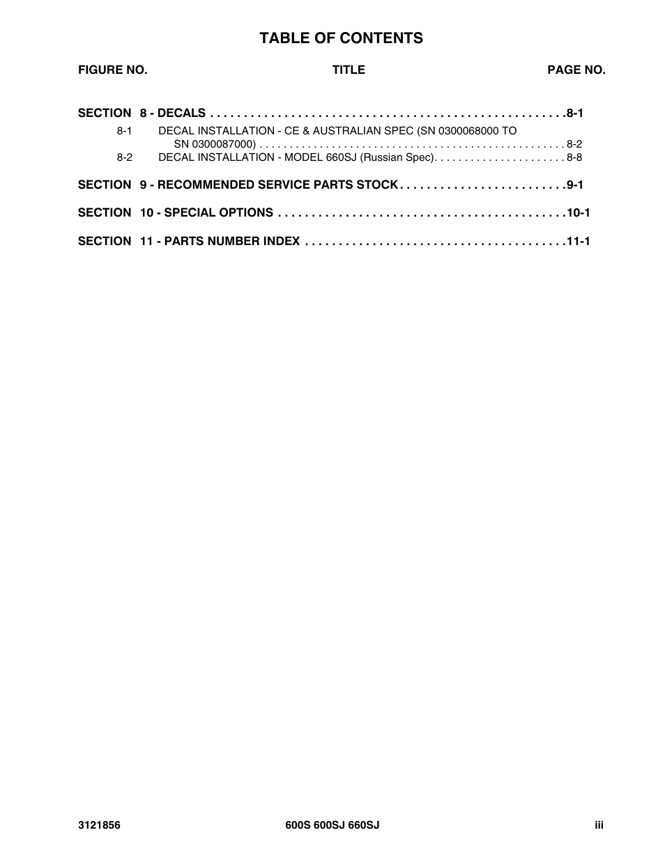 JLG 660SJ Parts Manual User Manual | Page 7 / 310