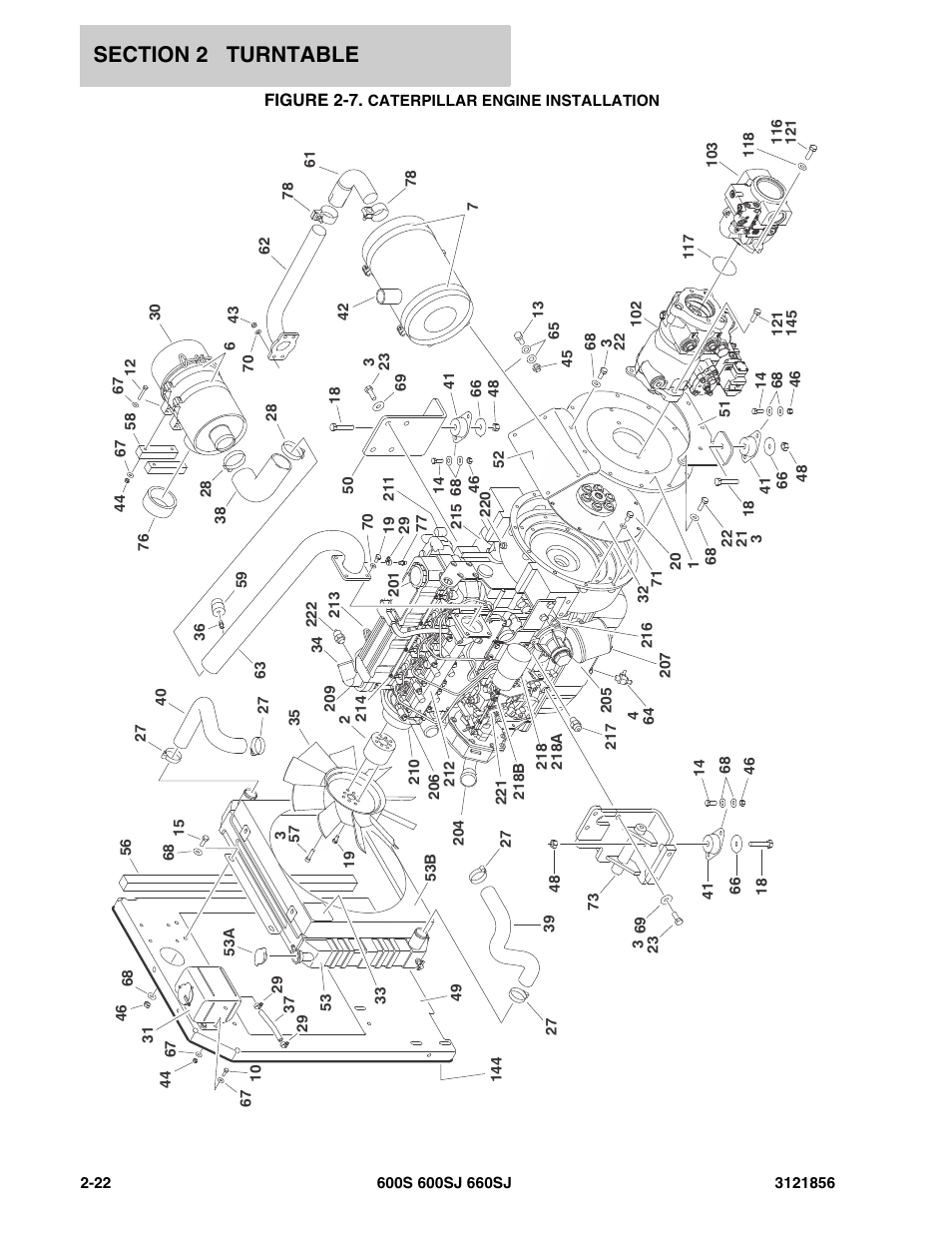 Figure 2-7. caterpillar engine installation | JLG 660SJ Parts Manual User Manual | Page 84 / 310