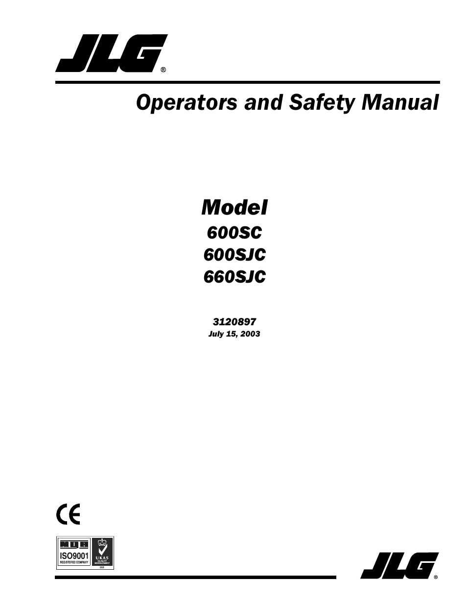 JLG 600SC_660SJC Operator Manual User Manual | 74 pages