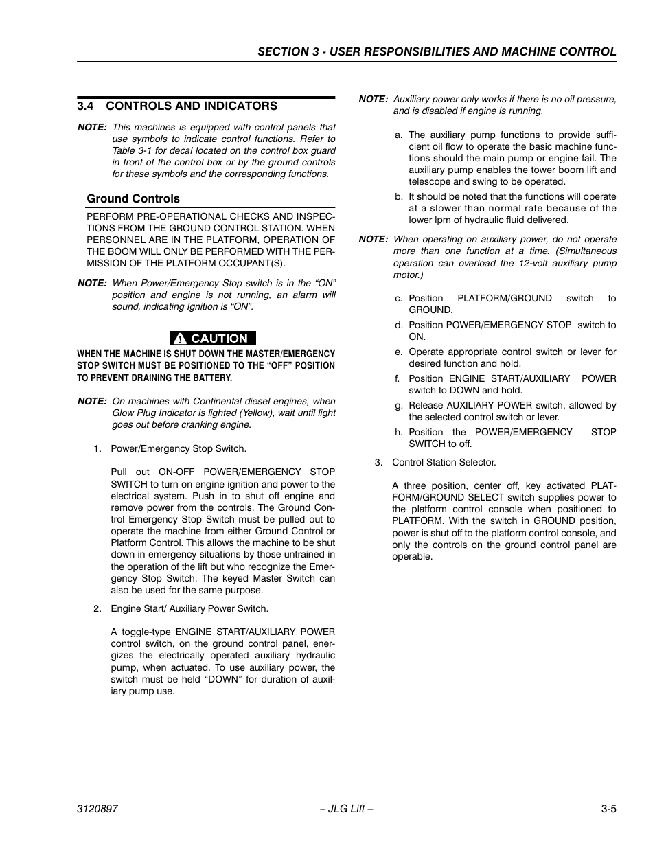 4 controls and indicators, Ground controls, Controls and indicators -5 | JLG 600SC_660SJC Operator Manual User Manual | Page 37 / 74
