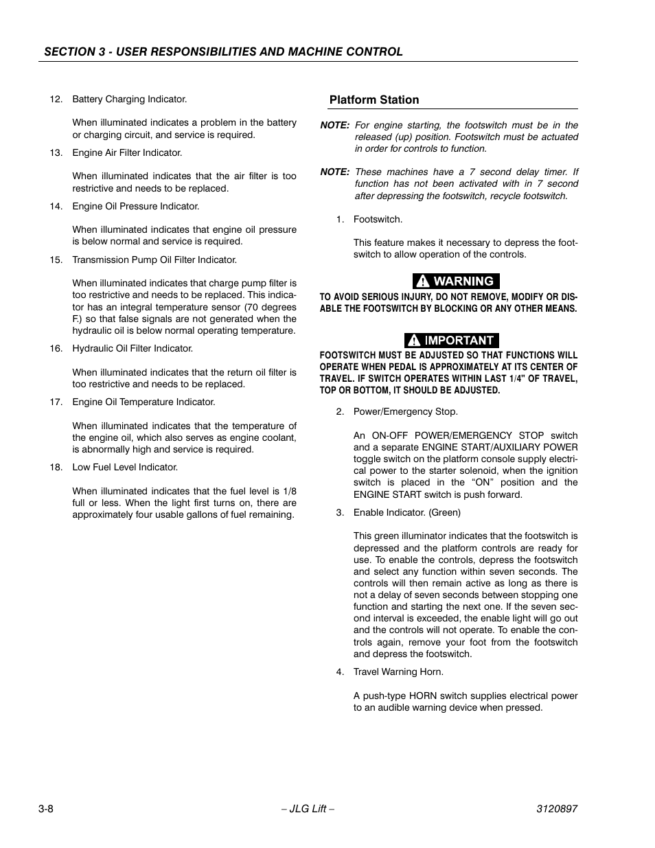 Platform station | JLG 600SC_660SJC Operator Manual User Manual | Page 40 / 74