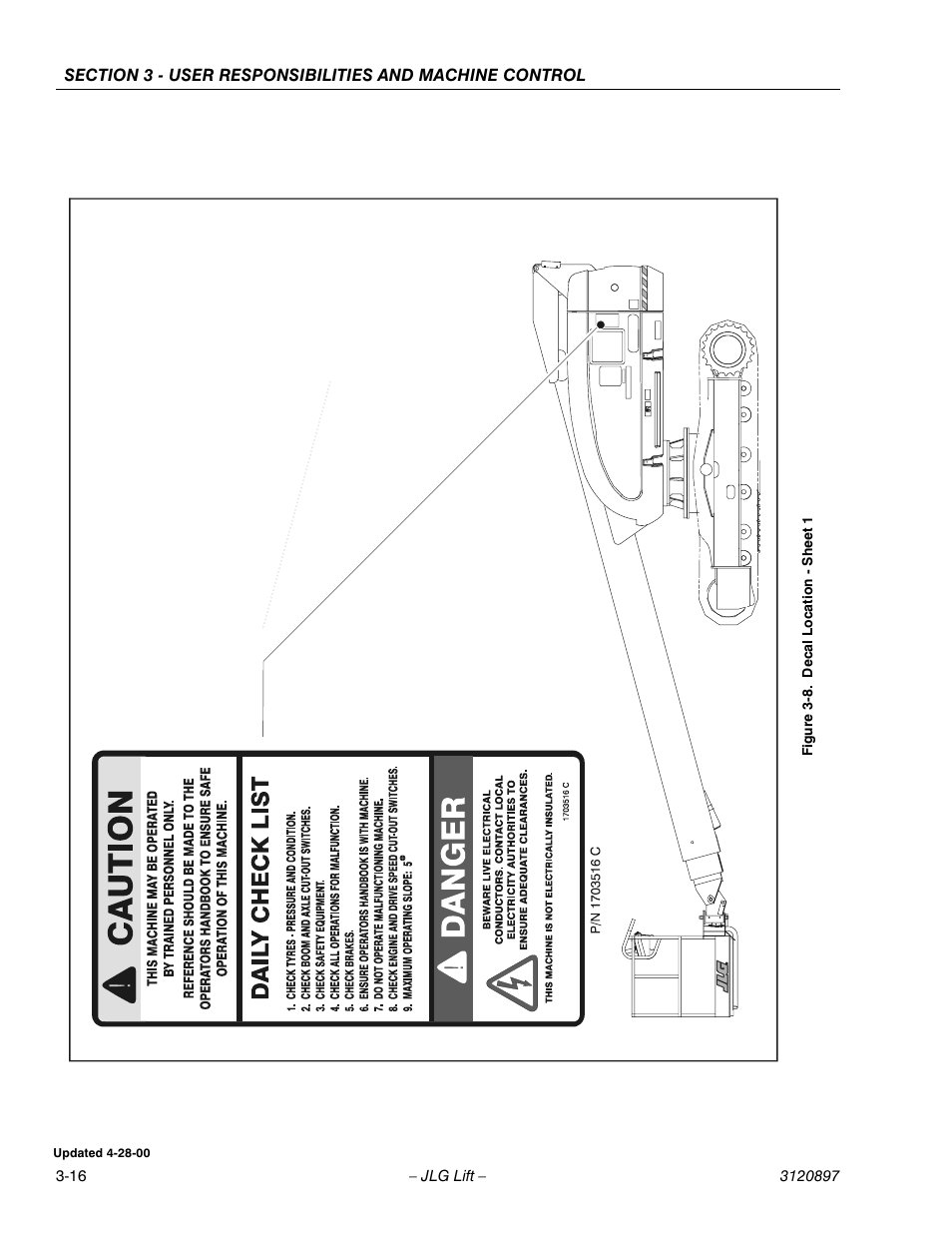 Decal location - sheet 1 -16 | JLG 600SC_660SJC Operator Manual User Manual | Page 48 / 74