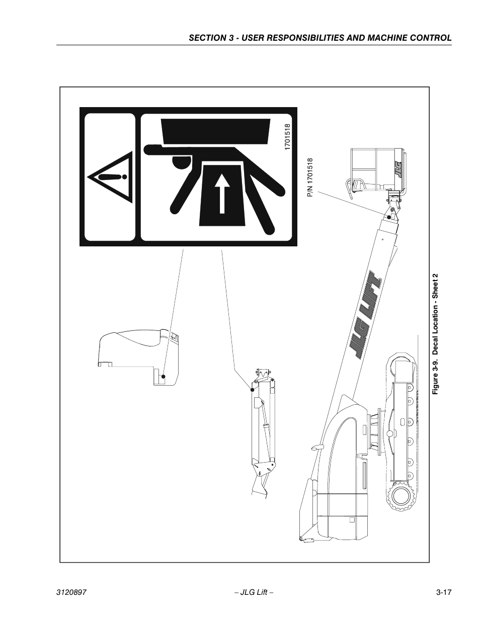 Decal location - sheet 2 -17 | JLG 600SC_660SJC Operator Manual User Manual | Page 49 / 74