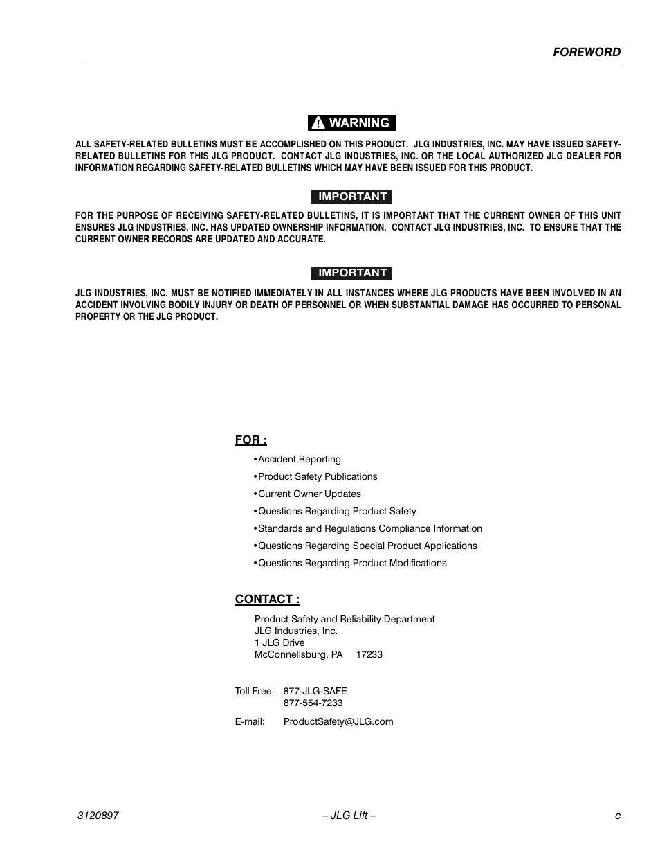 JLG 600SC_660SJC Operator Manual User Manual | Page 5 / 74