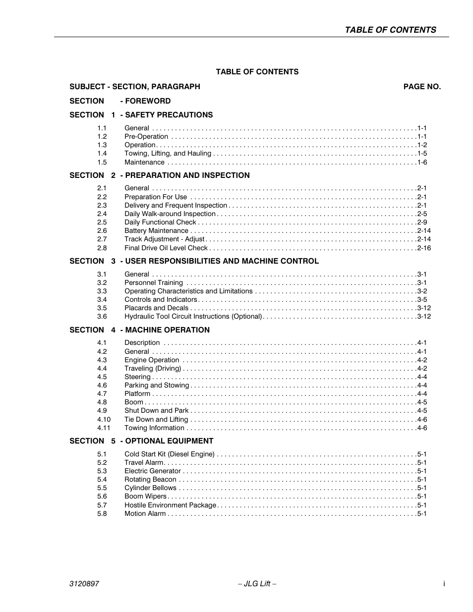 JLG 600SC_660SJC Operator Manual User Manual | Page 7 / 74