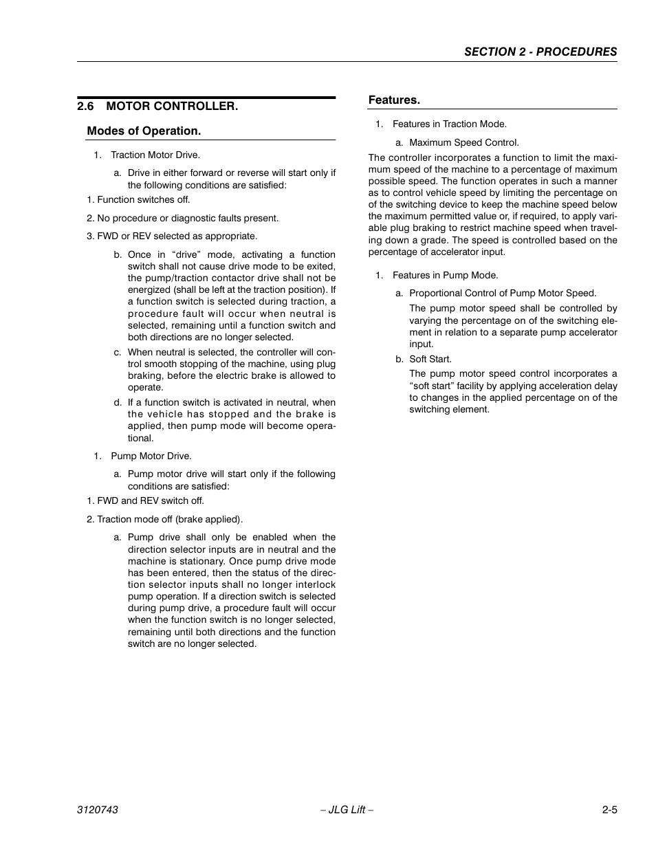 6 motor controller, Motor controller -5 | JLG 45e ANSI Service Manual User Manual | Page 29 / 104