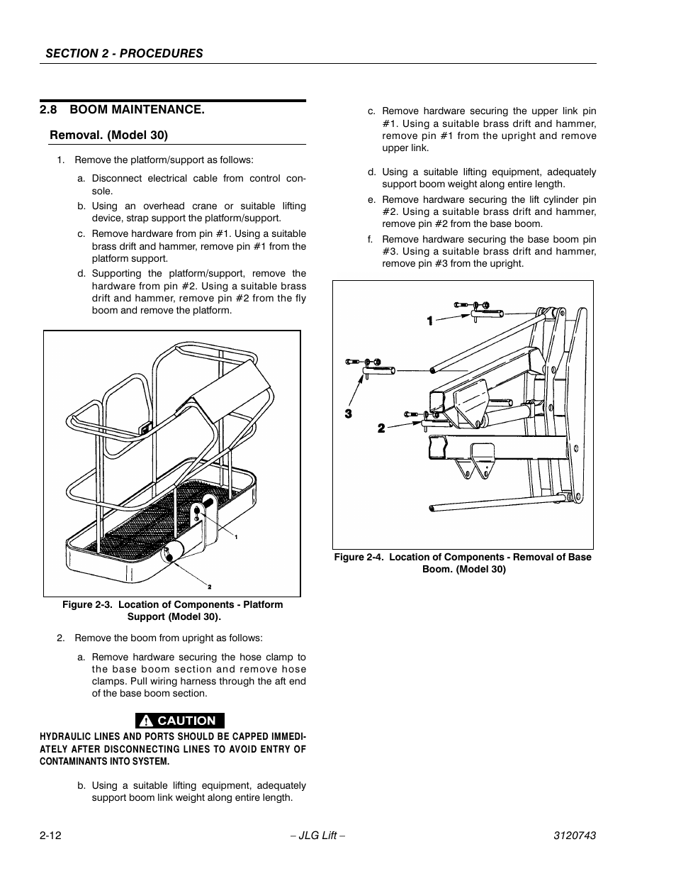 8 boom maintenance, Boom maintenance -12 | JLG 45e ANSI Service Manual User Manual | Page 36 / 104