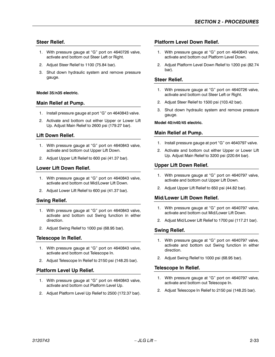 JLG 45e ANSI Service Manual User Manual | Page 57 / 104