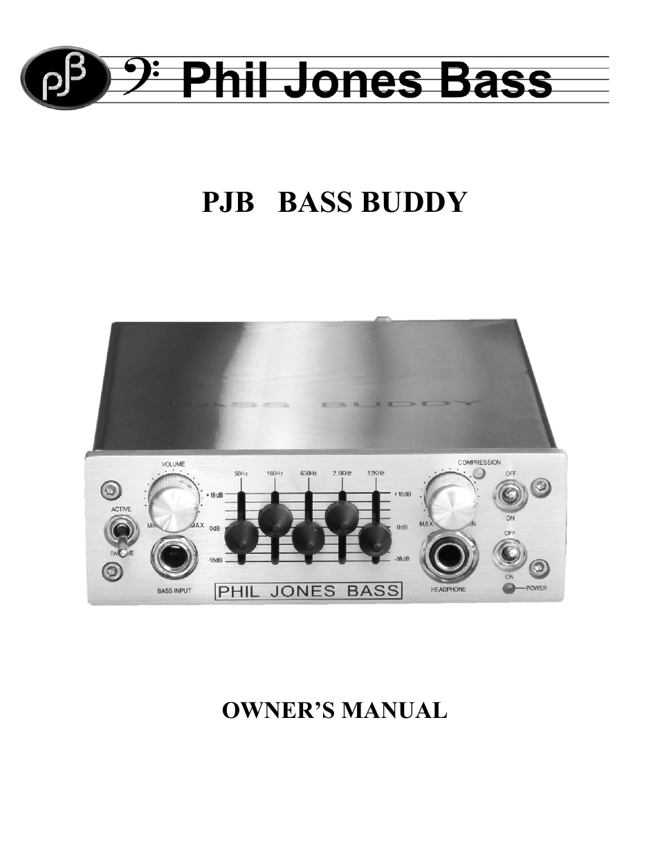 American Acoustic Development PJB BASS BUDDY User Manual | 8 pages