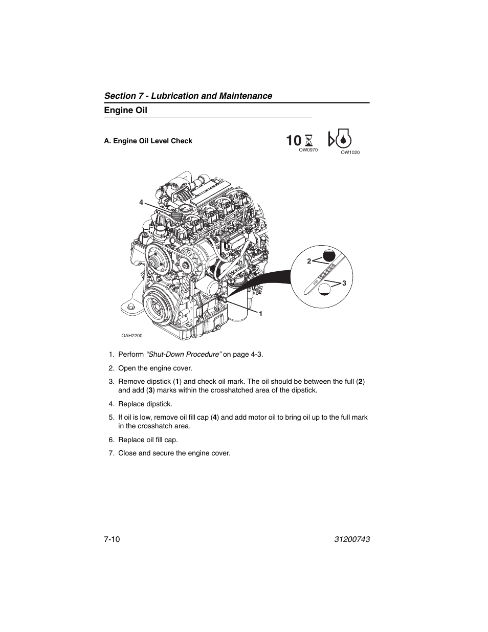 Engine oil, Engine oil -10 | JLG 2505H Operator Manual User Manual | Page 120 / 148