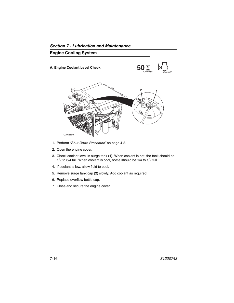 Engine cooling system, Engine cooling system -16 | JLG 2505H Operator Manual User Manual | Page 126 / 148