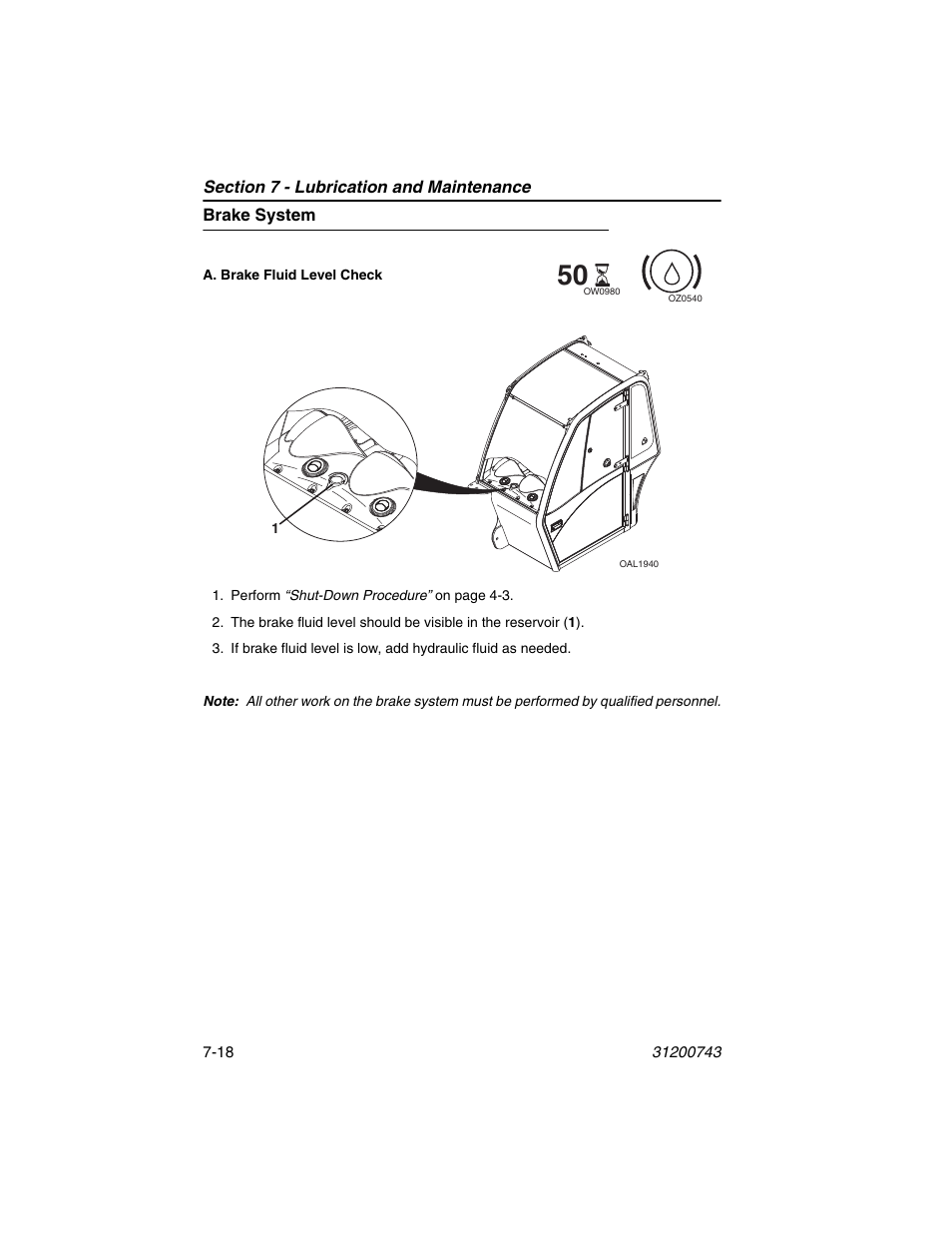 Brake system, Brake system -18 | JLG 2505H Operator Manual User Manual | Page 128 / 148