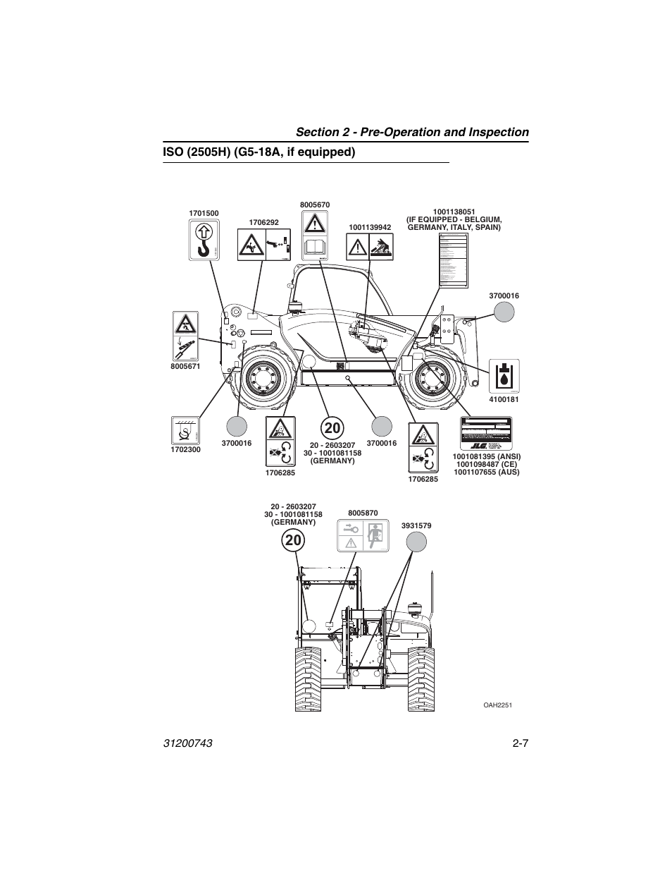 Iso (2505h) (g5-18a, if equipped), Iso (2505h) (g5-18a, if equipped) -7 | JLG 2505H Operator Manual User Manual | Page 31 / 148
