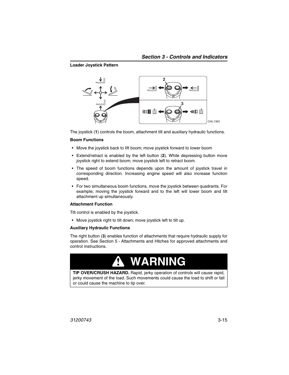 Warning | JLG 2505H Operator Manual User Manual | Page 55 / 148