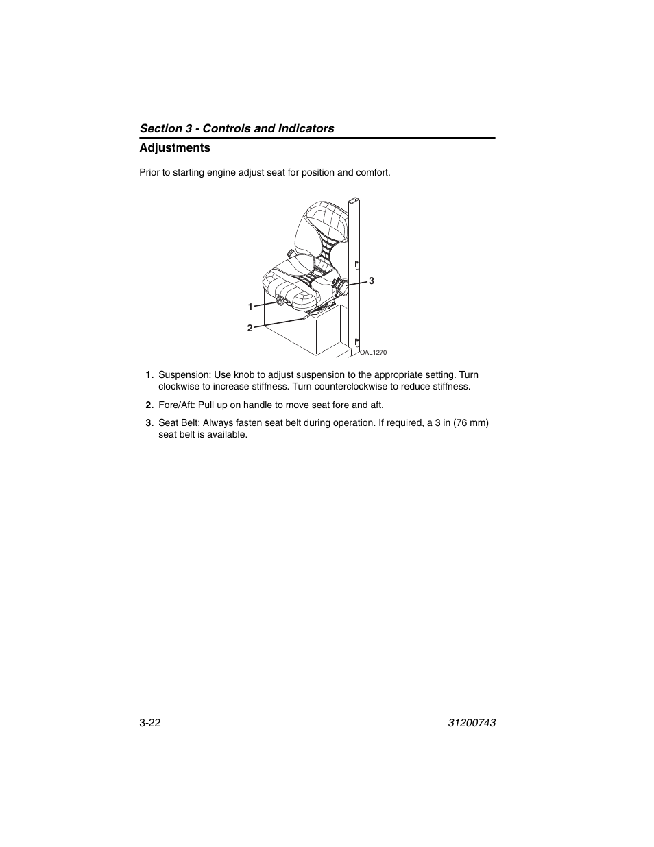 Adjustments, Adjustments -22 | JLG 2505H Operator Manual User Manual | Page 62 / 148