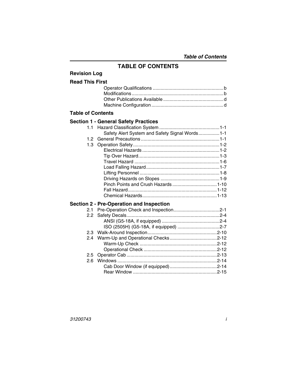 JLG 2505H Operator Manual User Manual | Page 7 / 148
