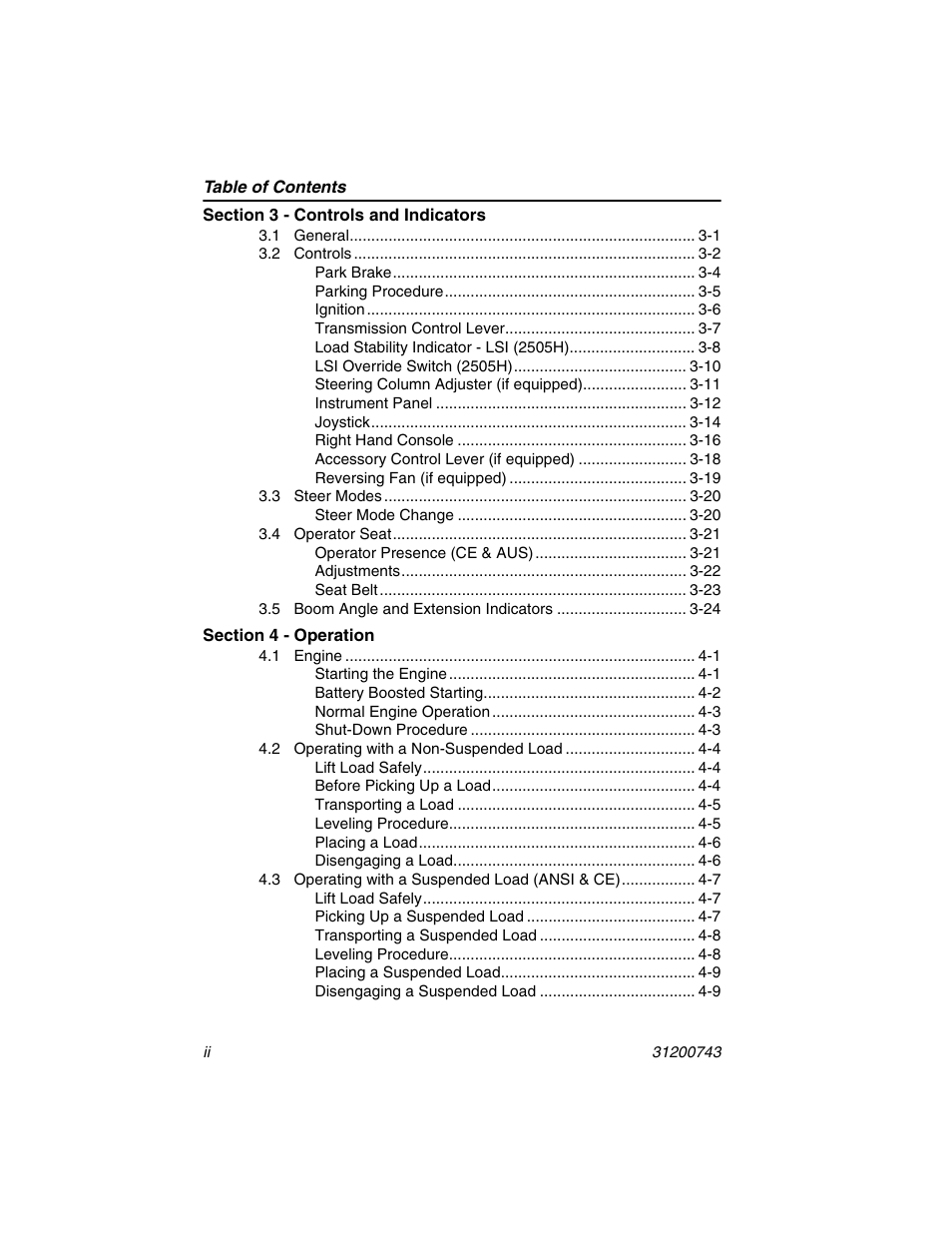 JLG 2505H Operator Manual User Manual | Page 8 / 148