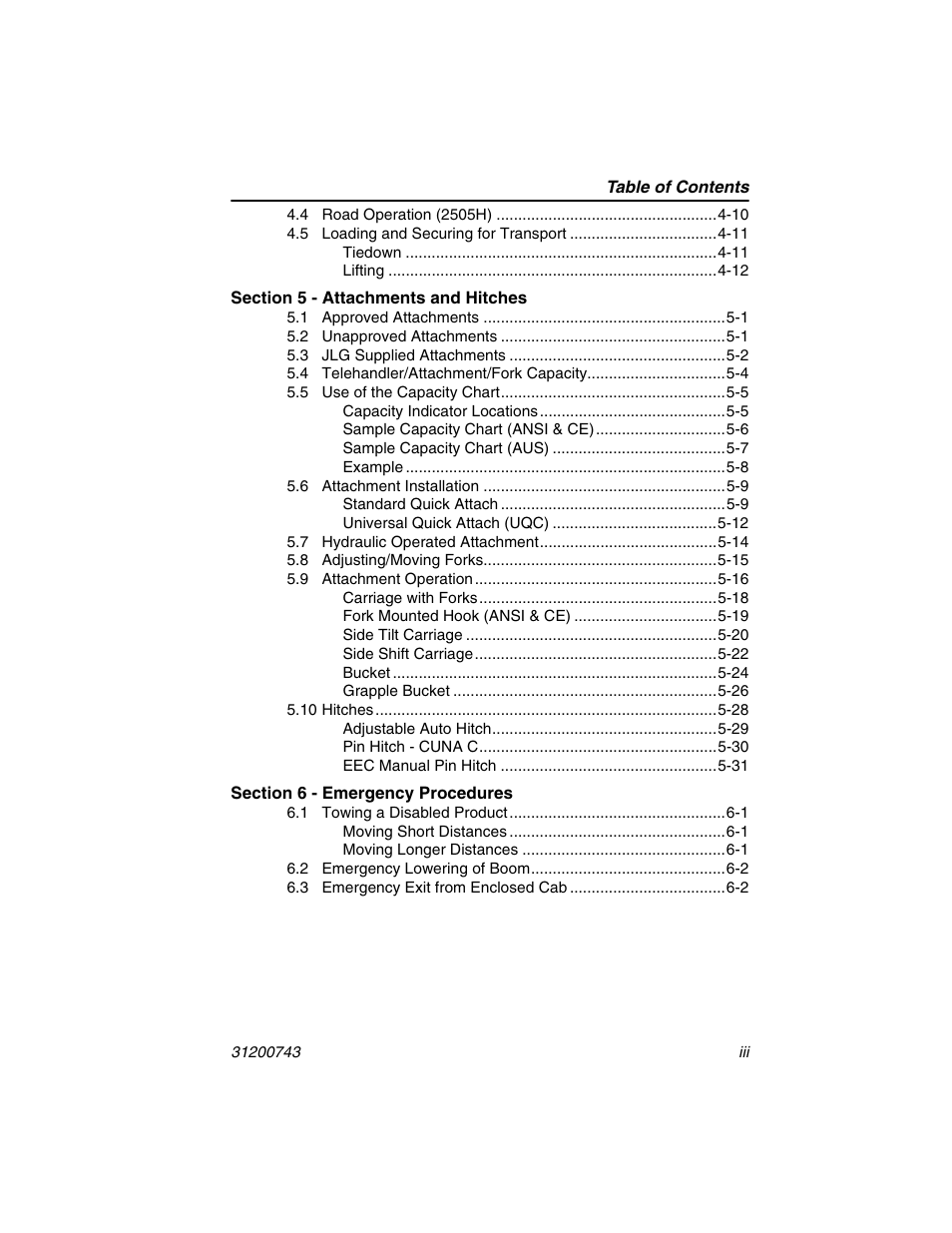 JLG 2505H Operator Manual User Manual | Page 9 / 148