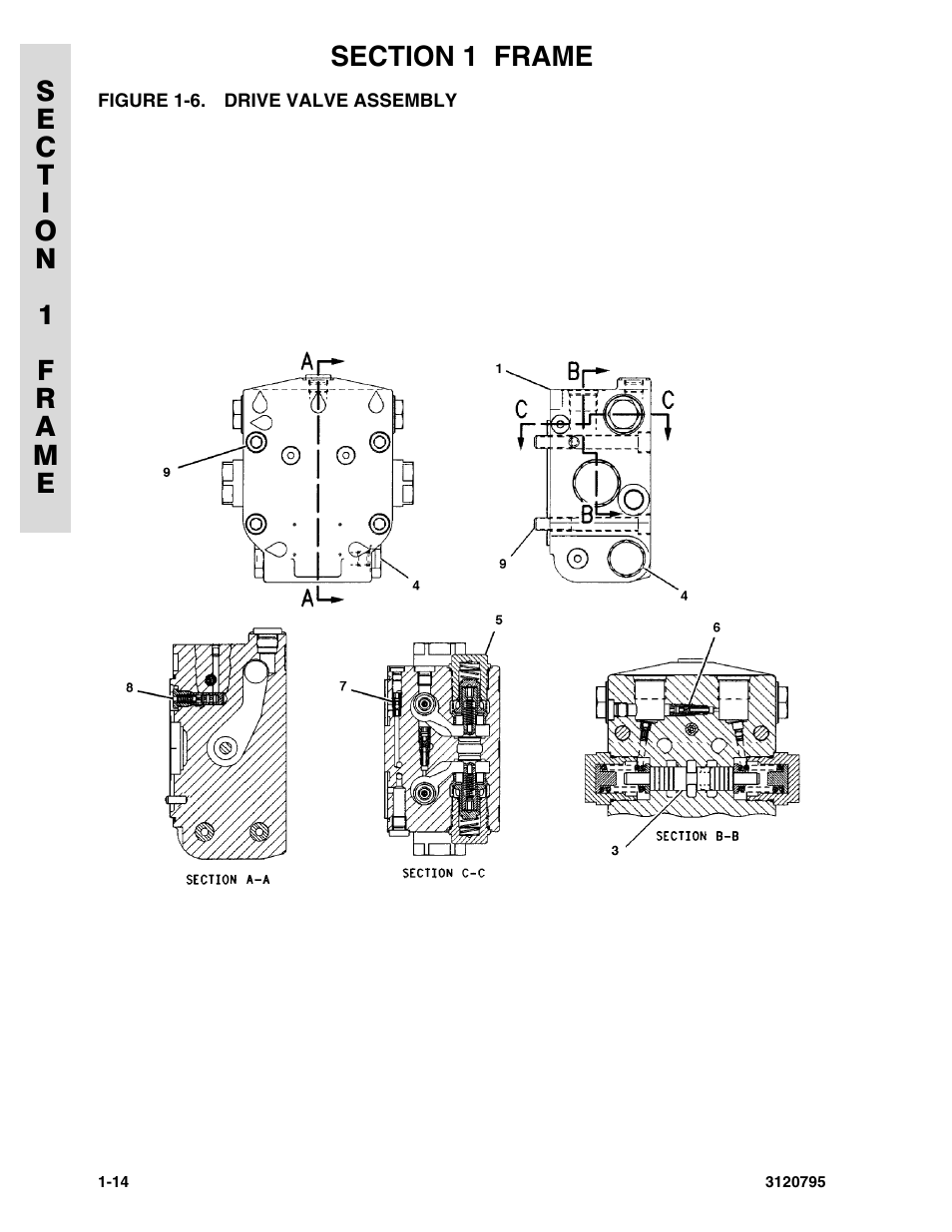 Figure 1-6. drive valve assembly, Drive valve assembly -14 | JLG 600SC_660SJC ANSI Parts Manual User Manual | Page 20 / 226