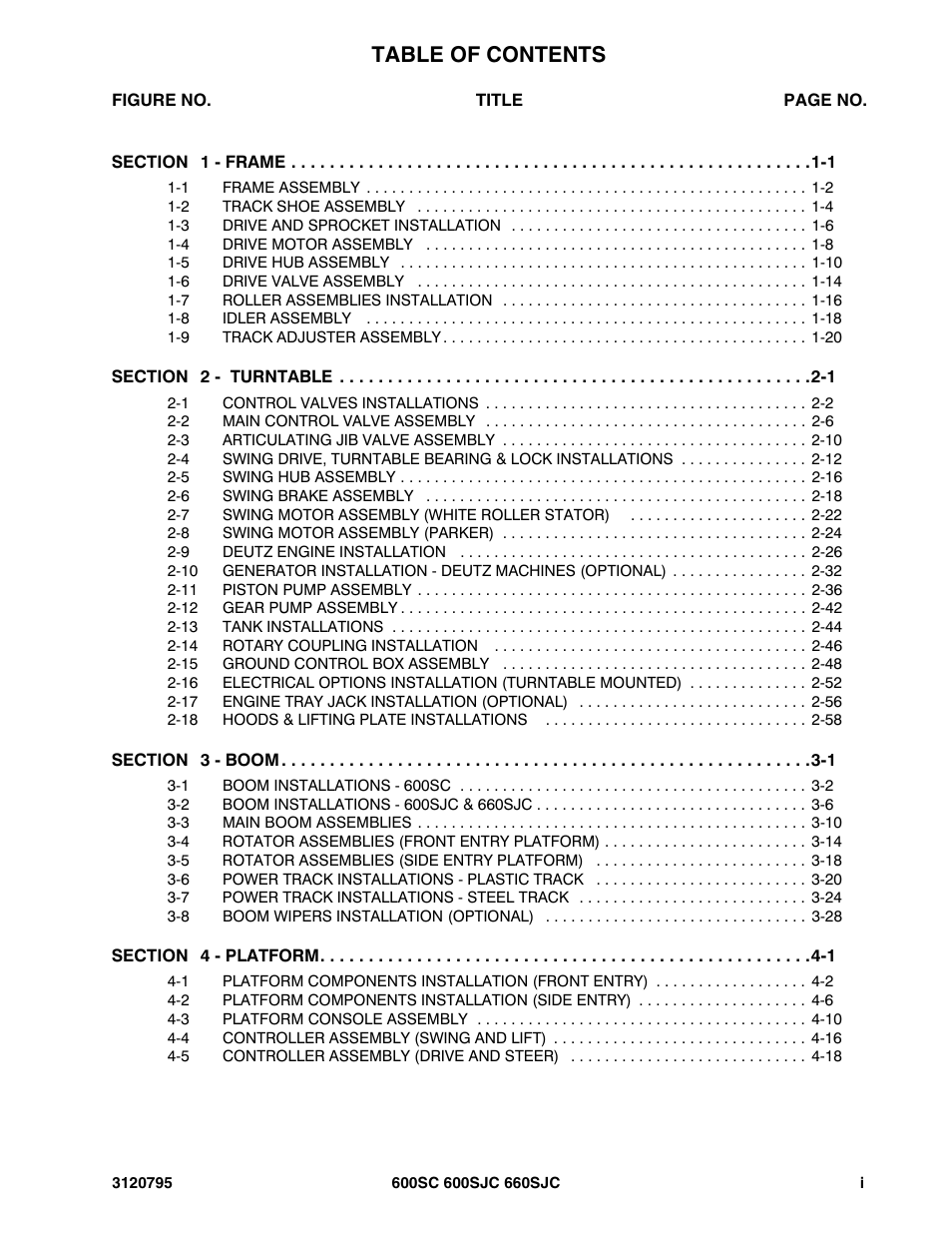 JLG 600SC_660SJC ANSI Parts Manual User Manual | Page 5 / 226