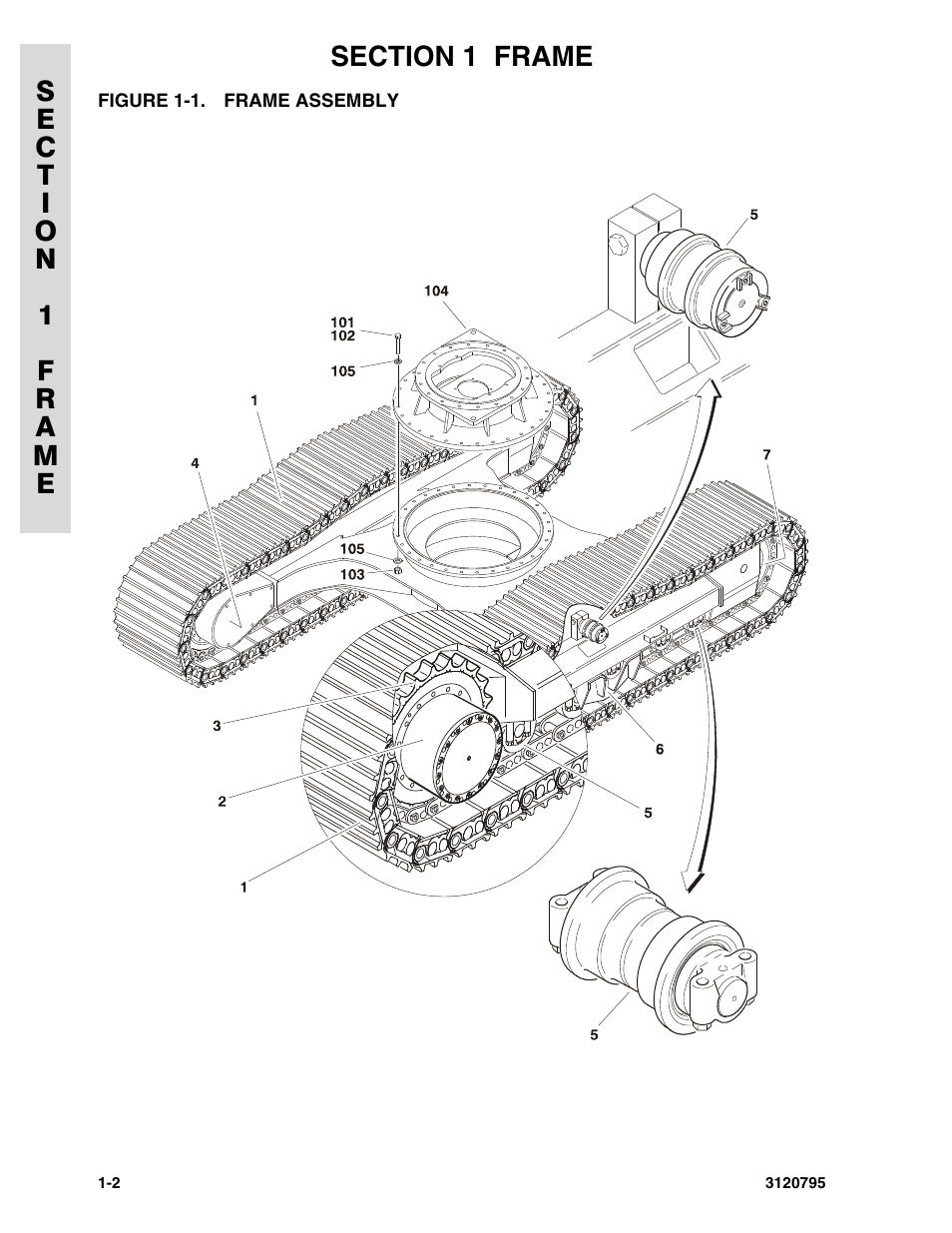 Figure 1-1. frame assembly, Frame assembly -2 | JLG 600SC_660SJC ANSI Parts Manual User Manual | Page 8 / 226