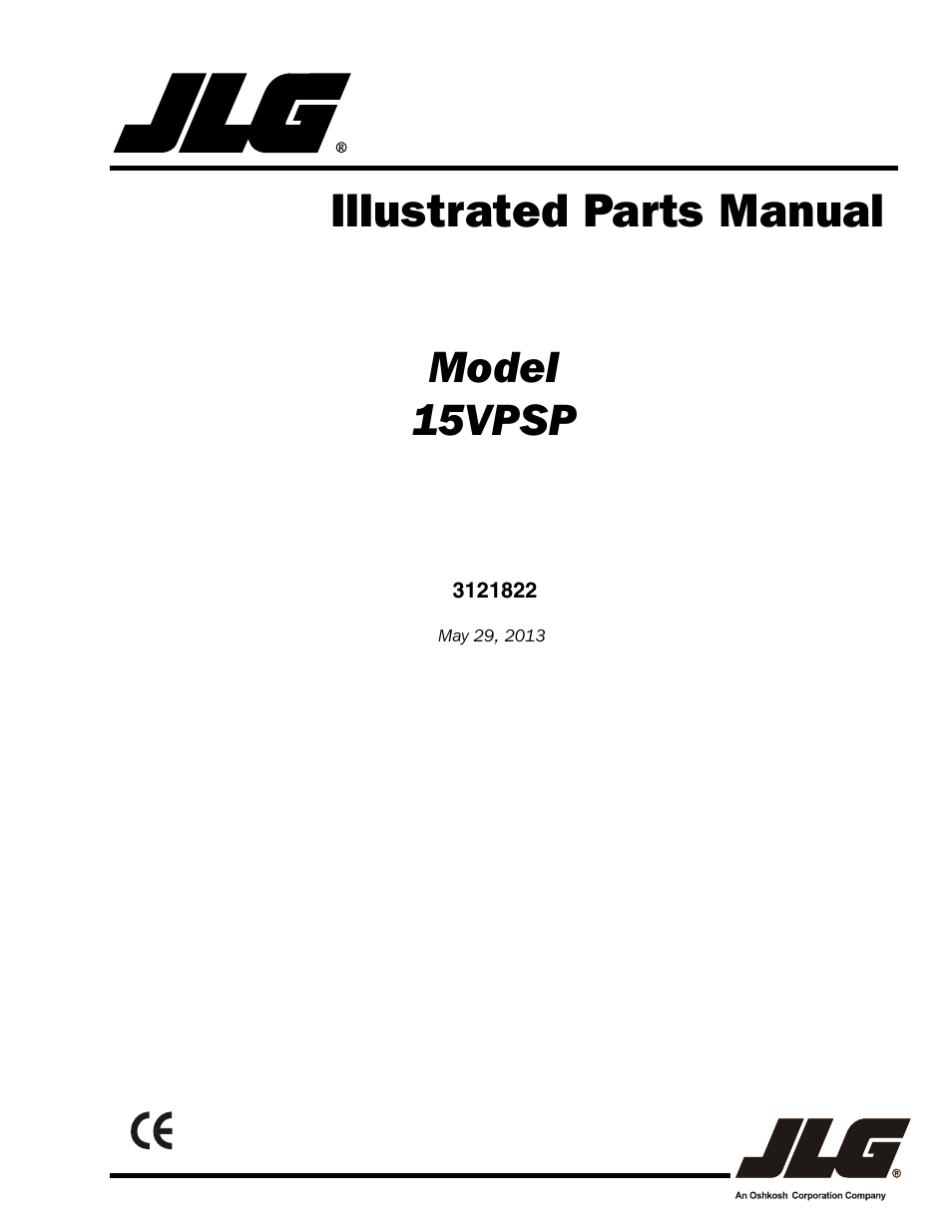 JLG 15VPSP (3121822) Parts Manual User Manual | 92 pages