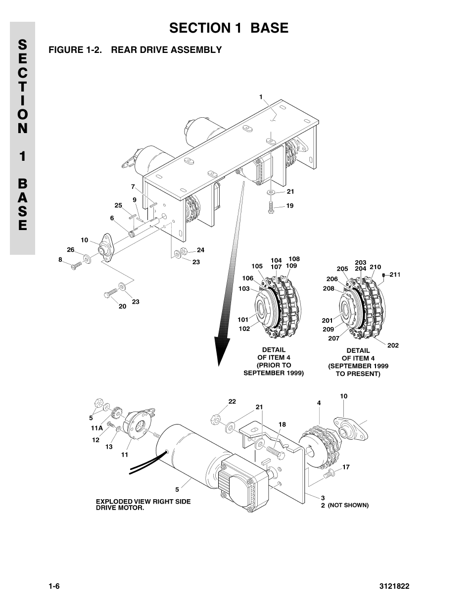 Figure 1-2. rear drive assembly, Rear drive assembly -6 | JLG 15VPSP (3121822) Parts Manual User Manual | Page 12 / 92