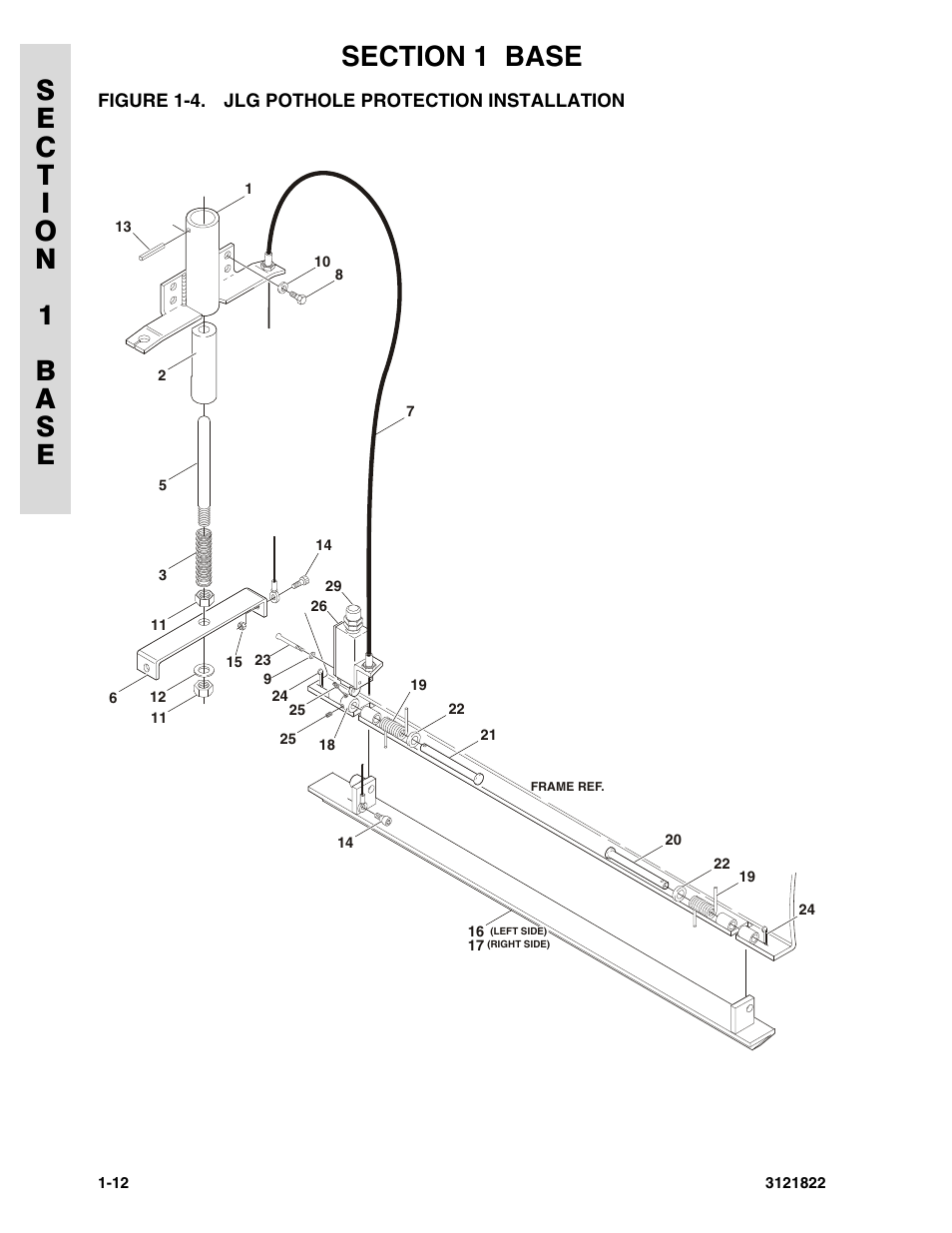 Figure 1-4. jlg pothole protection installation, Jlg pothole protection installation -12 | JLG 15VPSP (3121822) Parts Manual User Manual | Page 18 / 92