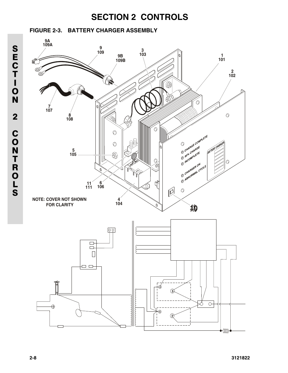 Figure 2-3. battery charger assembly, Battery charger assembly -8 | JLG 15VPSP (3121822) Parts Manual User Manual | Page 28 / 92