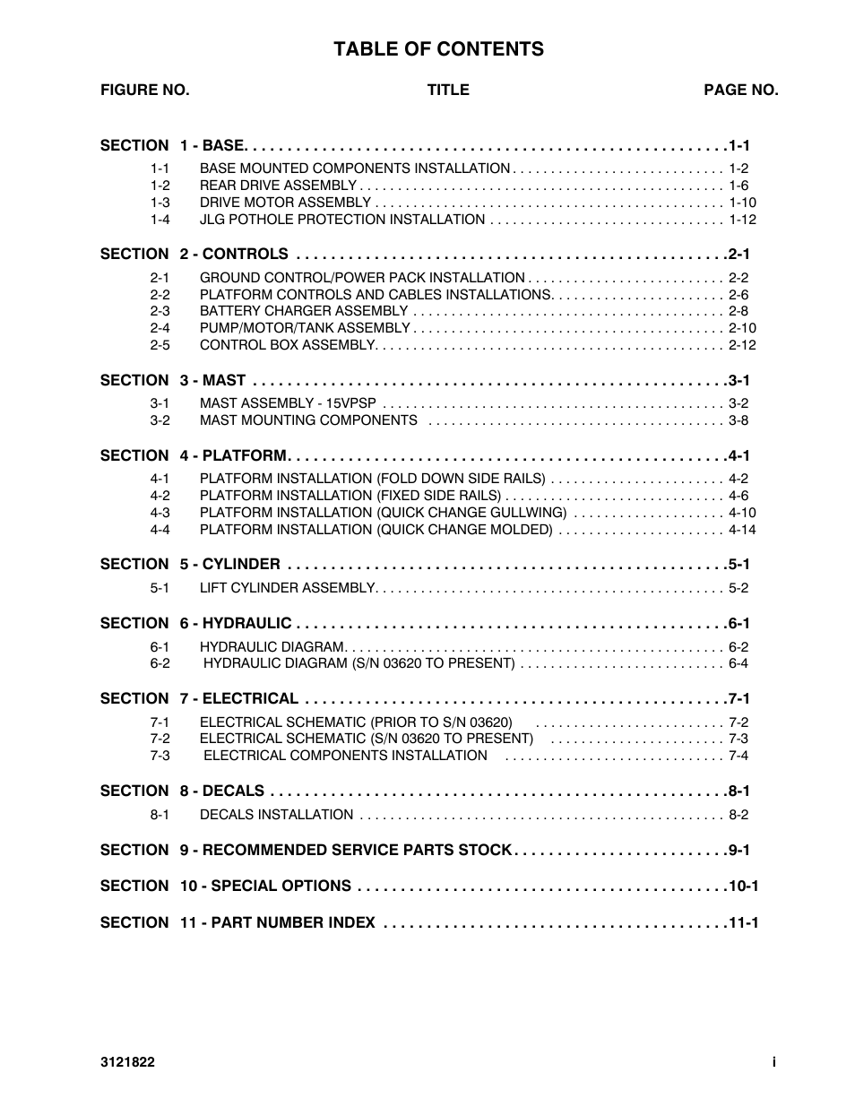 JLG 15VPSP (3121822) Parts Manual User Manual | Page 5 / 92