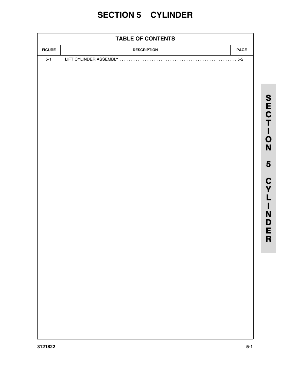 Section 5 cylinder, Section 5 - cylinder -1 | JLG 15VPSP (3121822) Parts Manual User Manual | Page 61 / 92