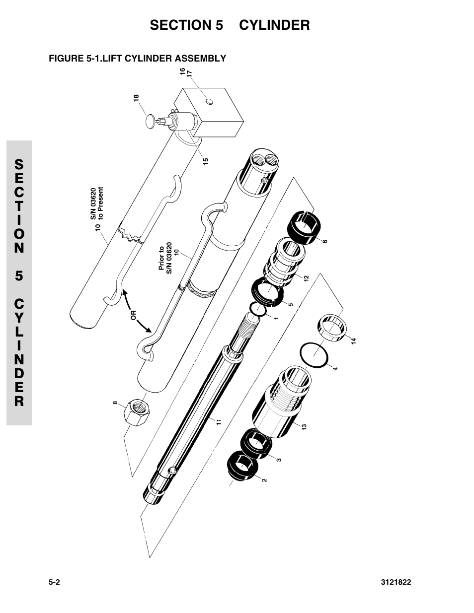 Figure 5-1. lift cylinder assembly, Lift cylinder assembly -2 | JLG 15VPSP (3121822) Parts Manual User Manual | Page 62 / 92