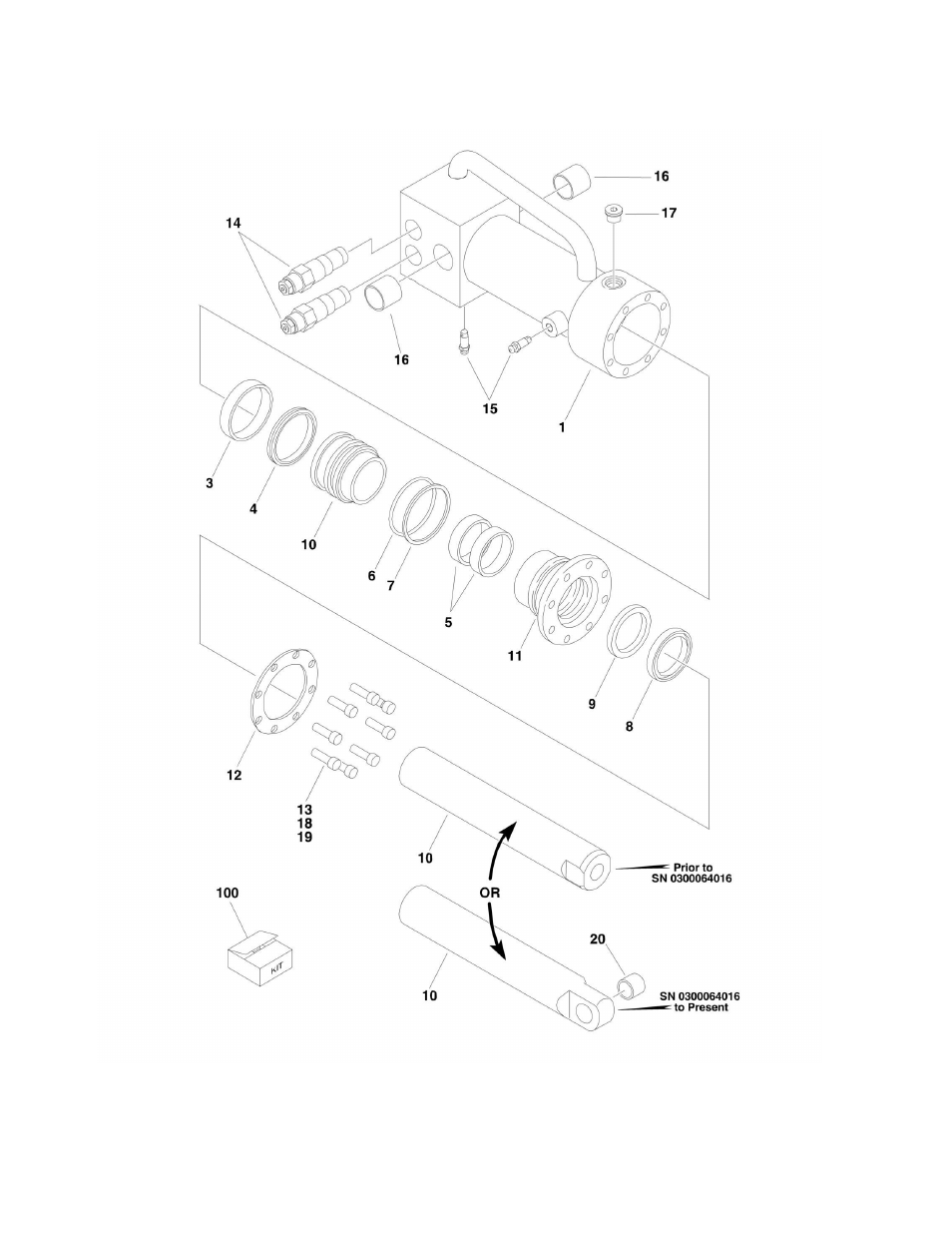 Figure 5-1. axle lockout cylinder assembly | JLG M600 Parts Manual User Manual | Page 158 / 250